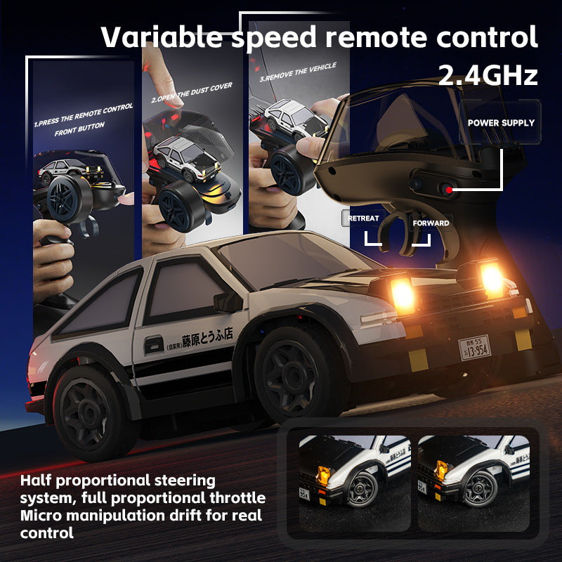 NIKOLATOY®Mini AE86 desktop remote control car 1:64 drifting racing car