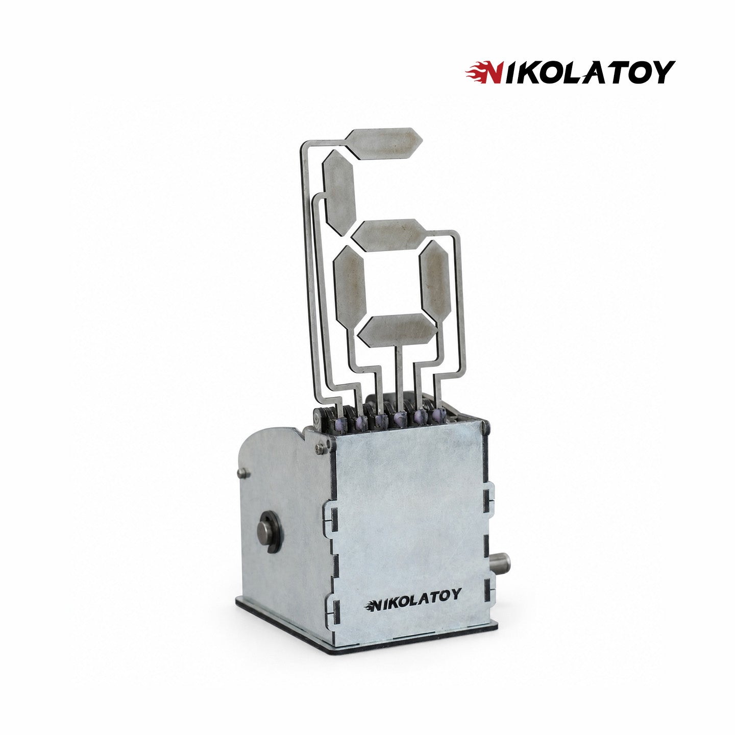 All-Metal Hand Crank Flip Digit Mechanical Counter