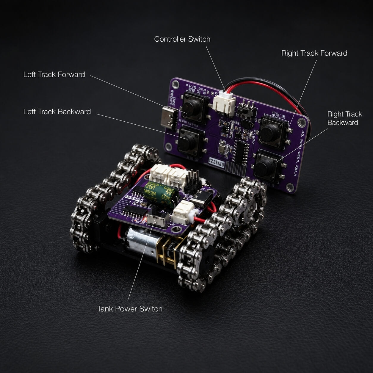 Mini Programmable Metal RC Robot Tank