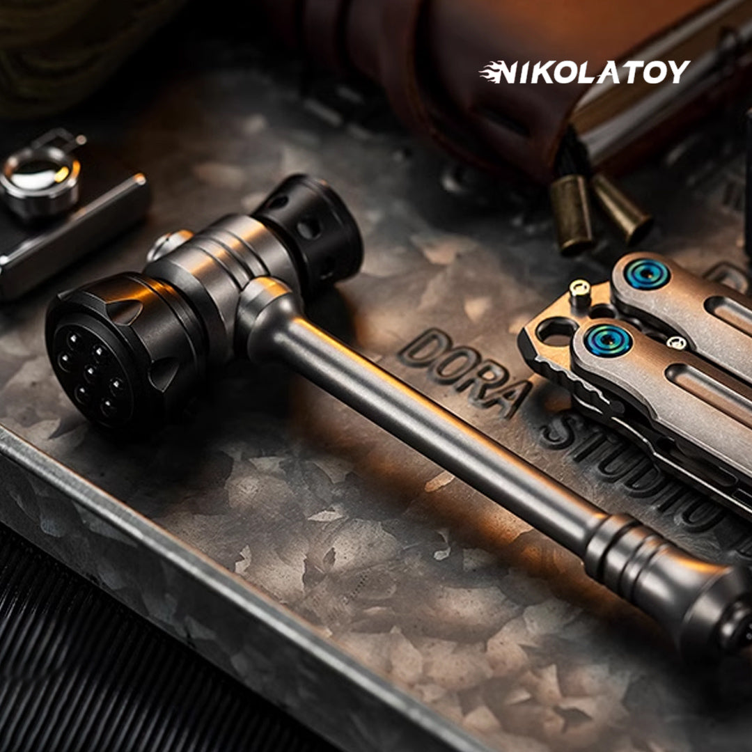 NIKOLATOY® Broken window ratchet button metal self-defense multifunctional hammer