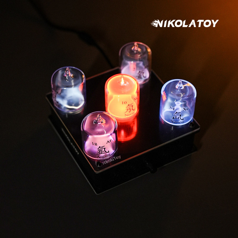 Noble Gas Cylinder Glow Tube Set