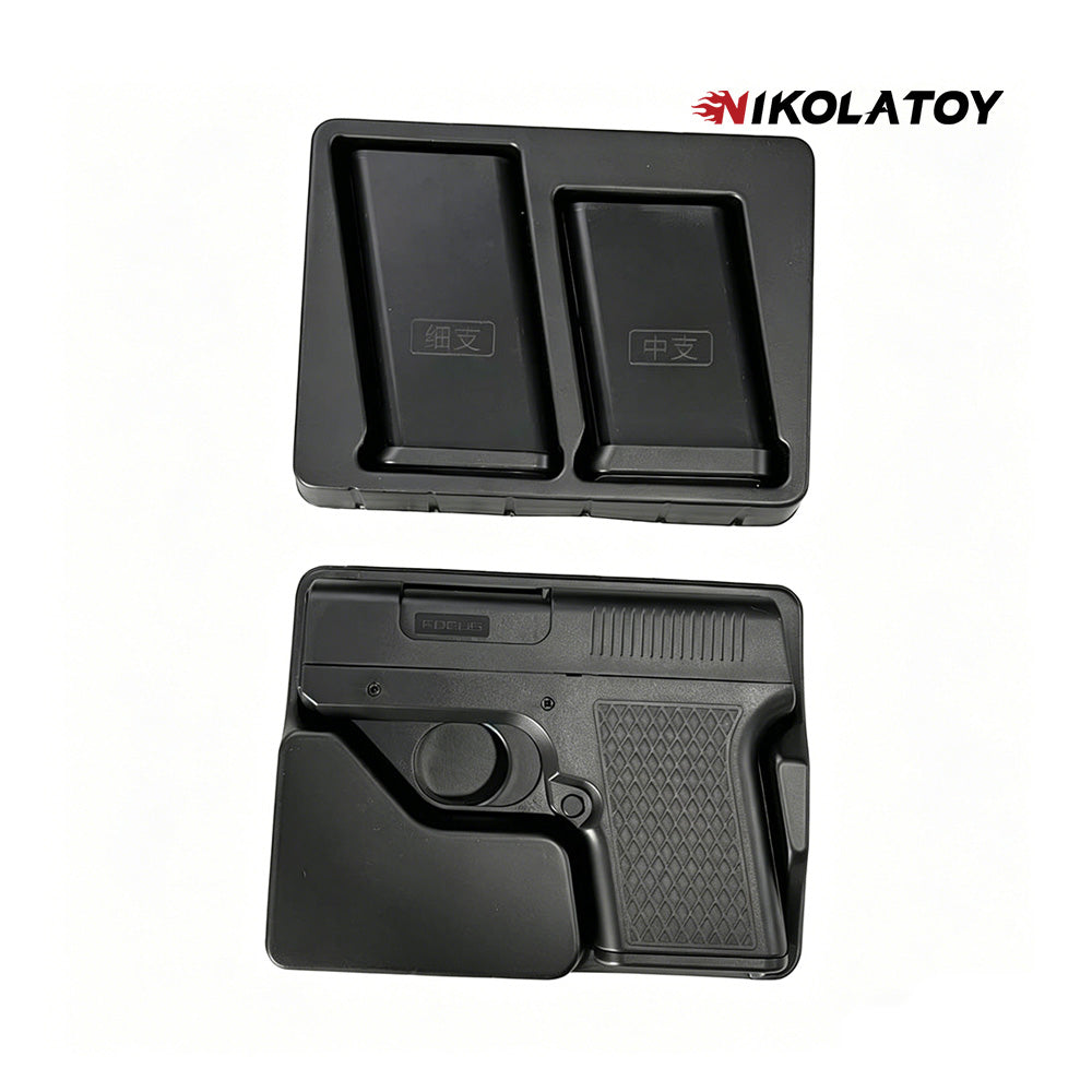 Gun Type Cigarette Lighter With 3 Replaceable Magazine Clips