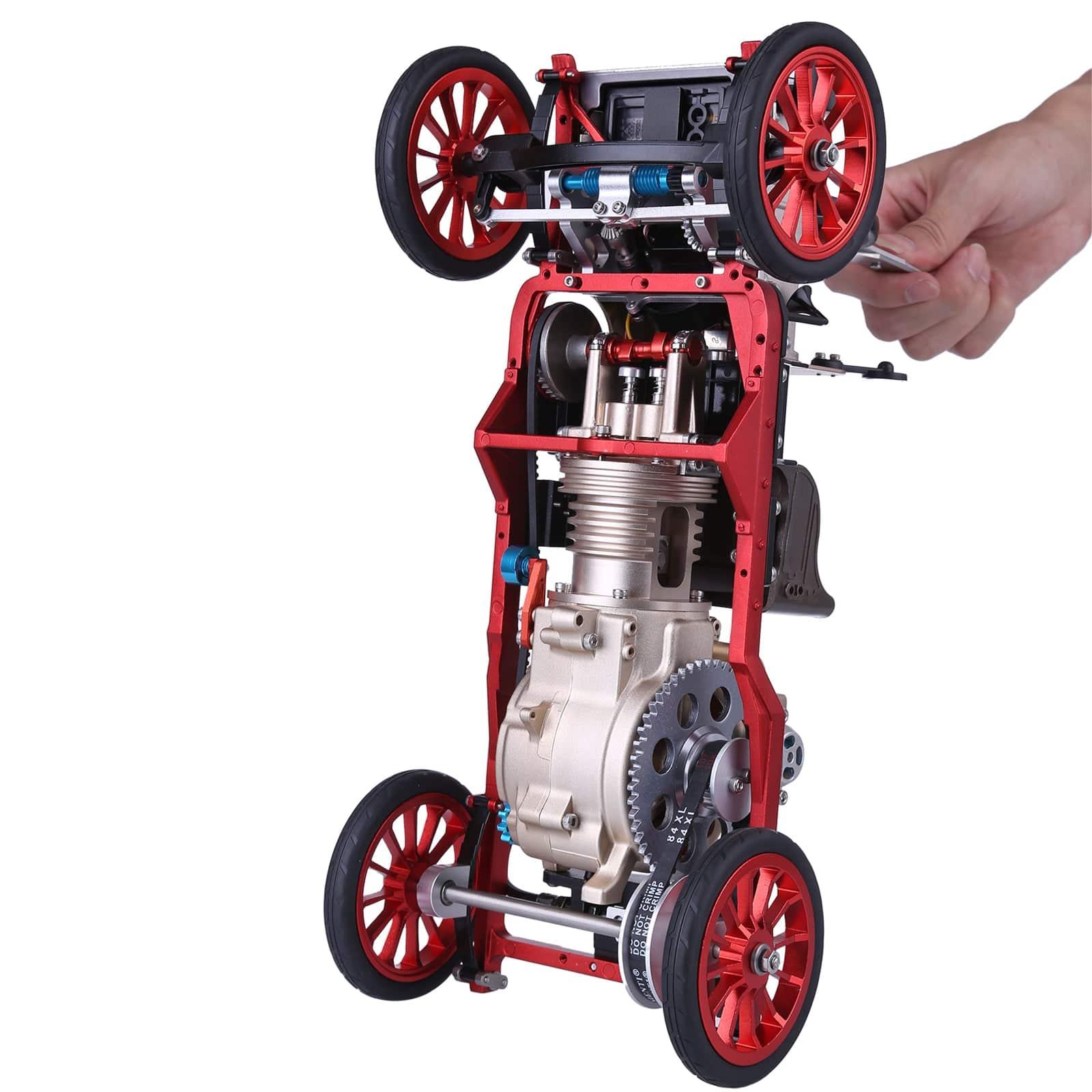 TECHING Assembly Vintage Classic Car Metal Mechanical Model Toy With Electric Engine 310+pcs