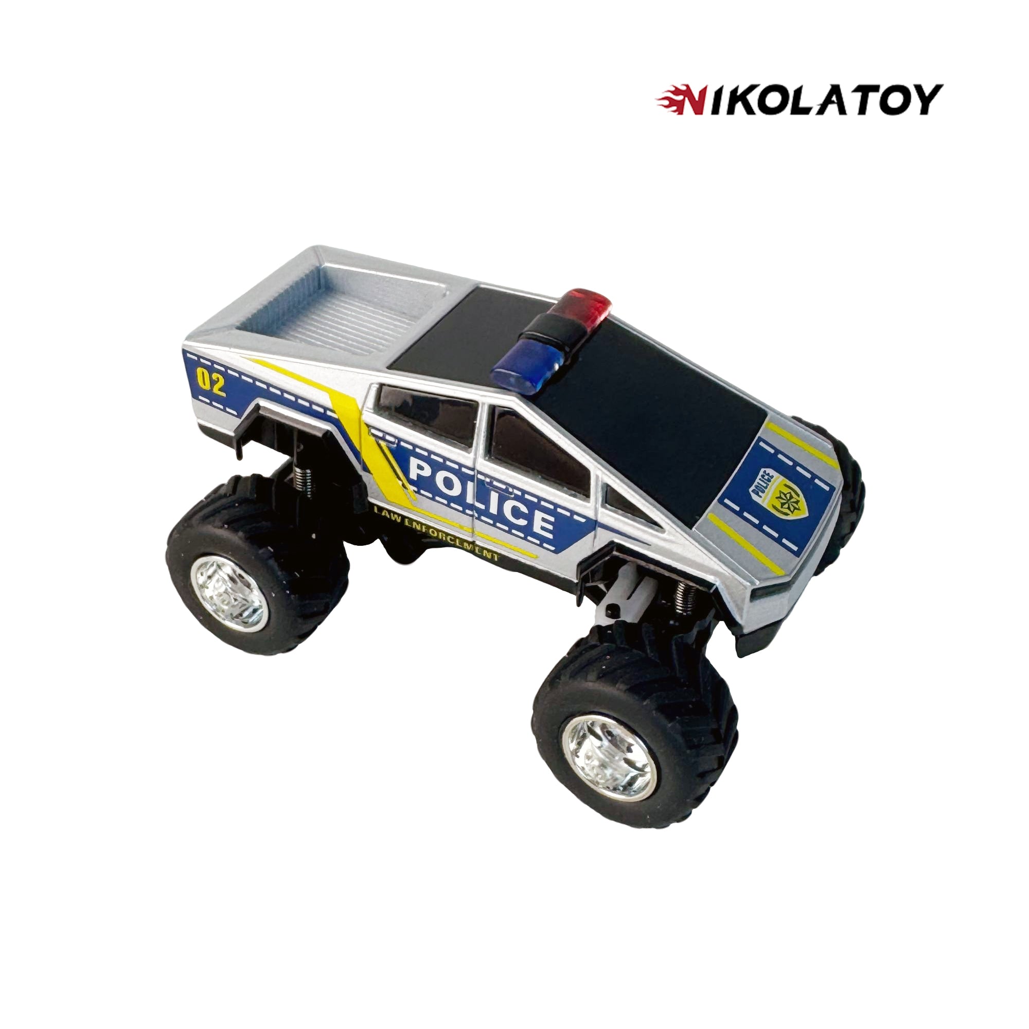 NIKOLATOY®1:64 Police Cybertruck Remote Control Car