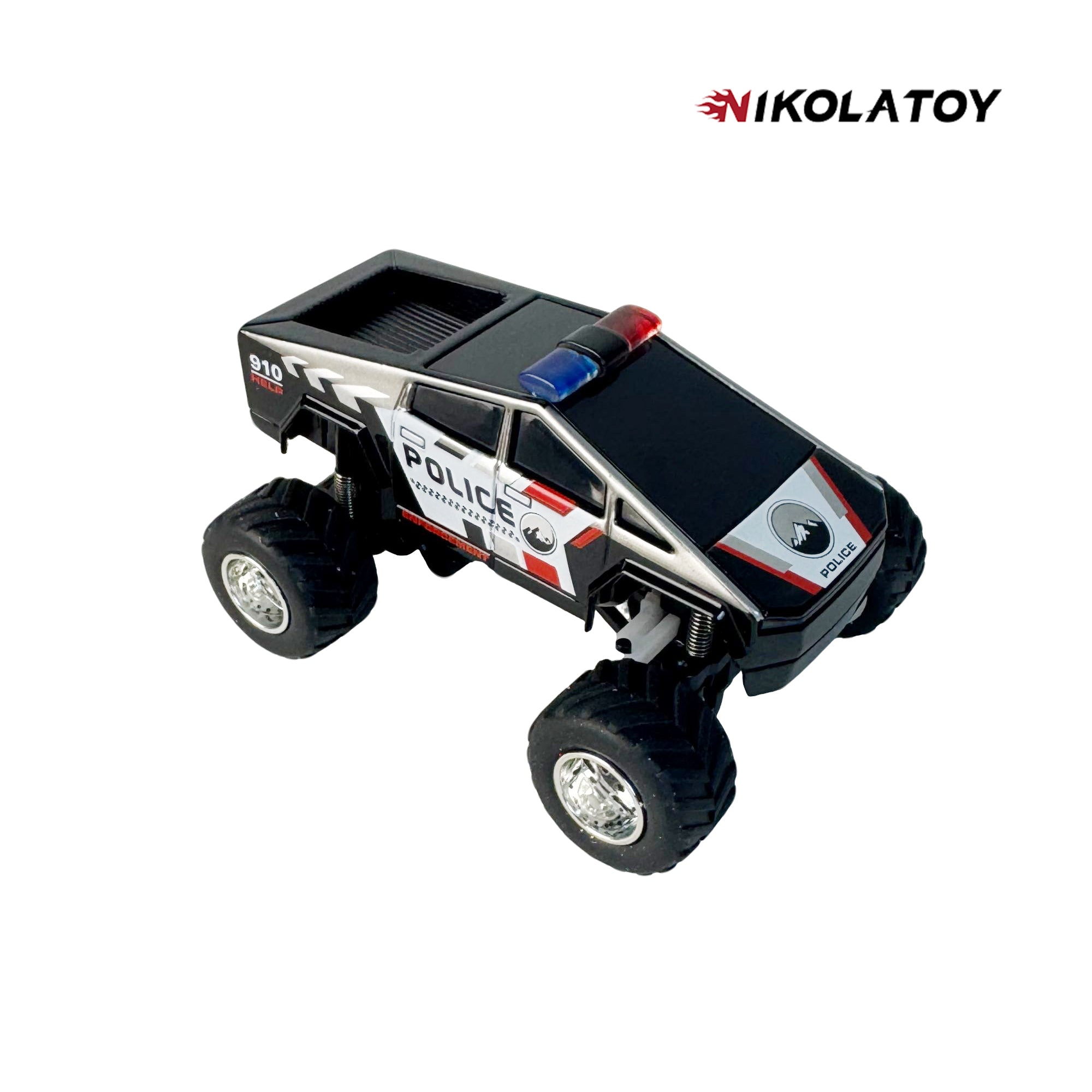 NIKOLATOY®1:64 Police Cybertruck Remote Control Car