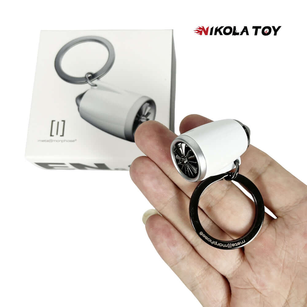 Flagship Aircraft Turbofan Engine Keychain