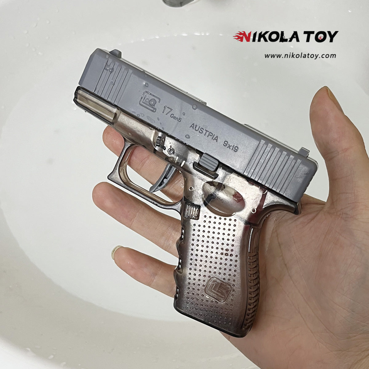 Transparent miniature GK17 pistol water gun