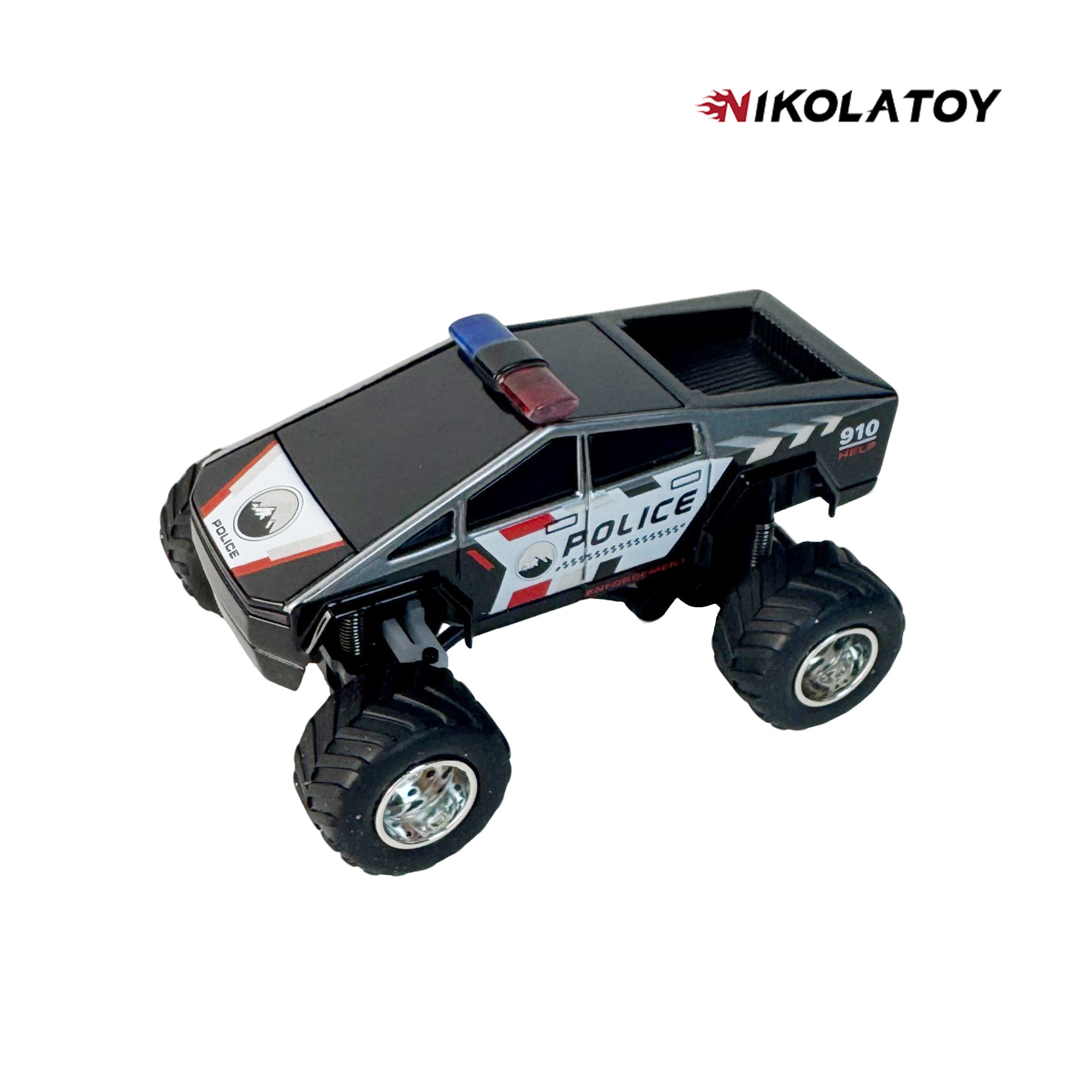 NIKOLATOY®1:64 Police Cybertruck Remote Control Car