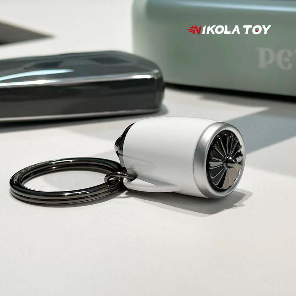 Flagship Aircraft Turbofan Engine Keychain