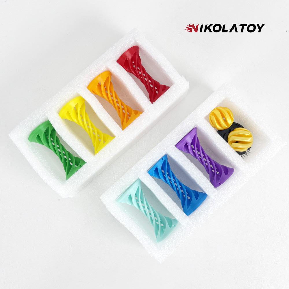 NIKOLATOY® 3D printed rainbow spiral ejection decompression ball