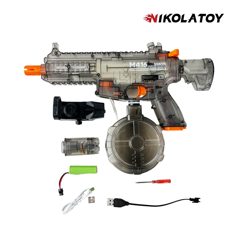 NIKOLATOY® light muzzle mini M416 Water Gun
