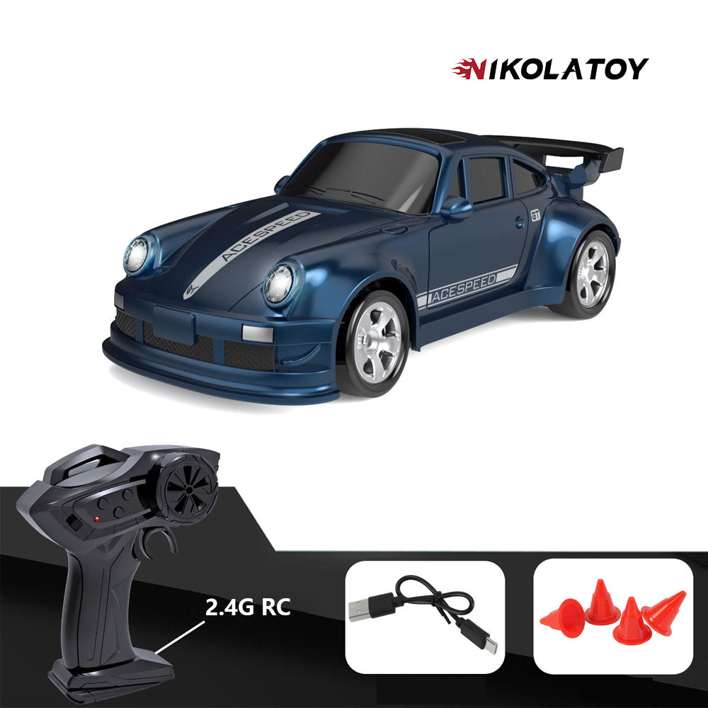NIKOLATOY® Miniature 1/64 four-wheel drive remote control stunt drifting car - Porsche 911
