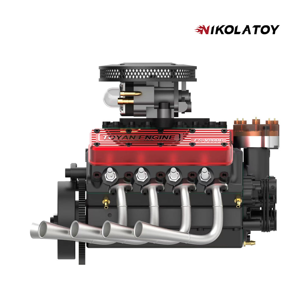 NikolaToy® Toyan V8 Engine FS-V800WGPC 28cc OHV Gasoline Engine Kit+Starter Kit