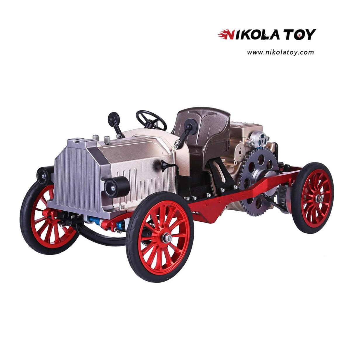 NIKOLATOY® Teching Assembly Vintage Classic Car Metal Mechanical Model Toy with Electric Engine 310+pcs
