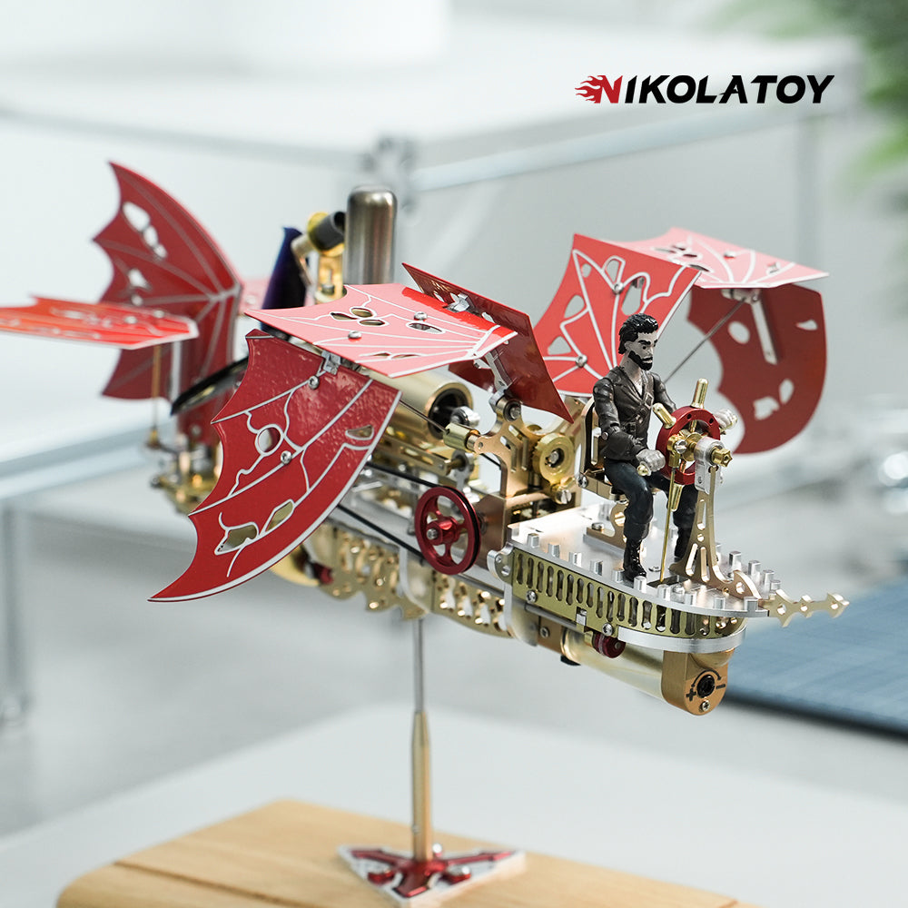 Steampunk Dragon Wing Airship Stirling Engine Model