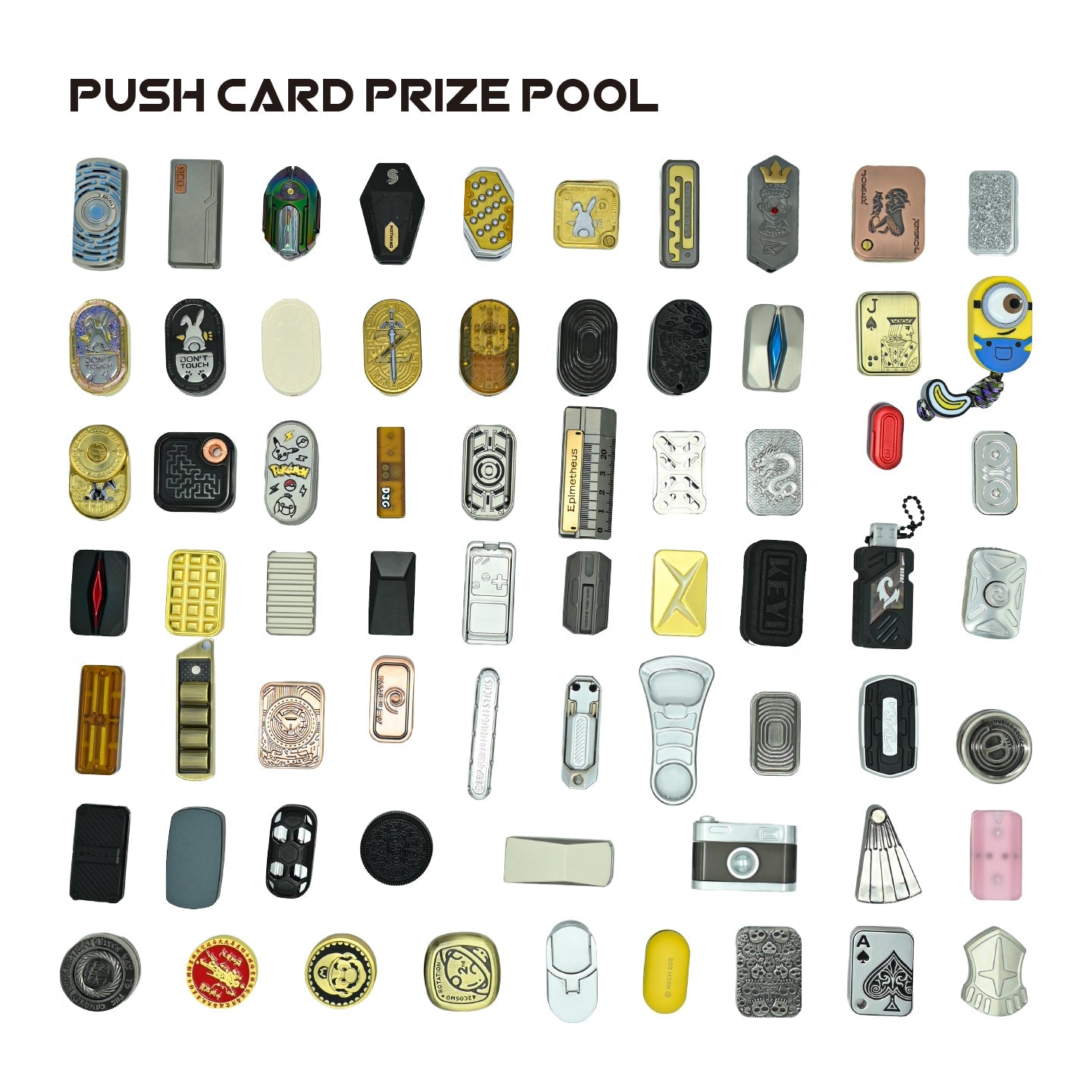 Push Card Fidgets Toy Poking Lottery - 3Pack