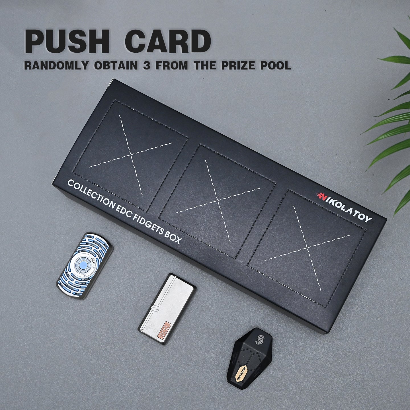 Push Card Fidgets Toy Poking Lottery - 3Pack