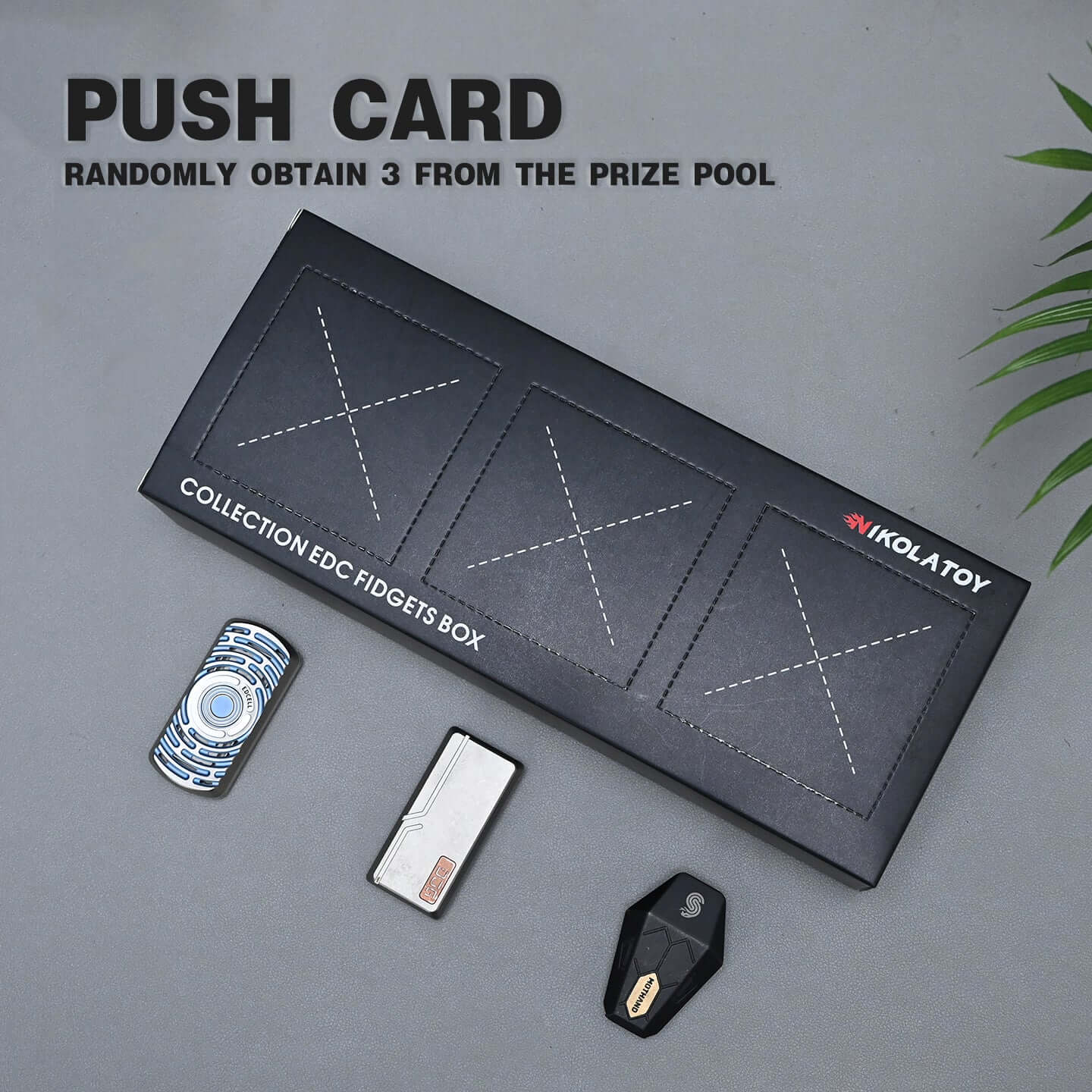 Push Card Fidgets Toy Poking Lottery - 3Pack