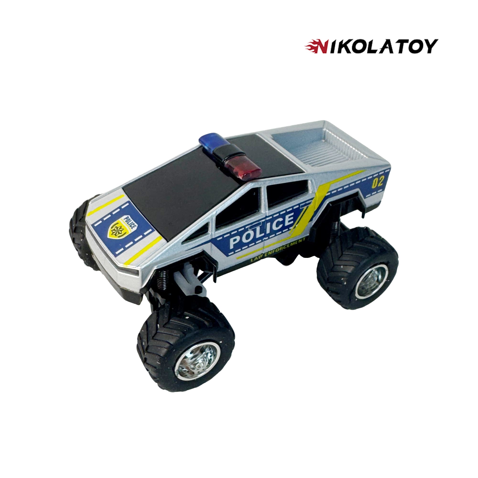 NIKOLATOY®1:64 Police Cybertruck Remote Control Car