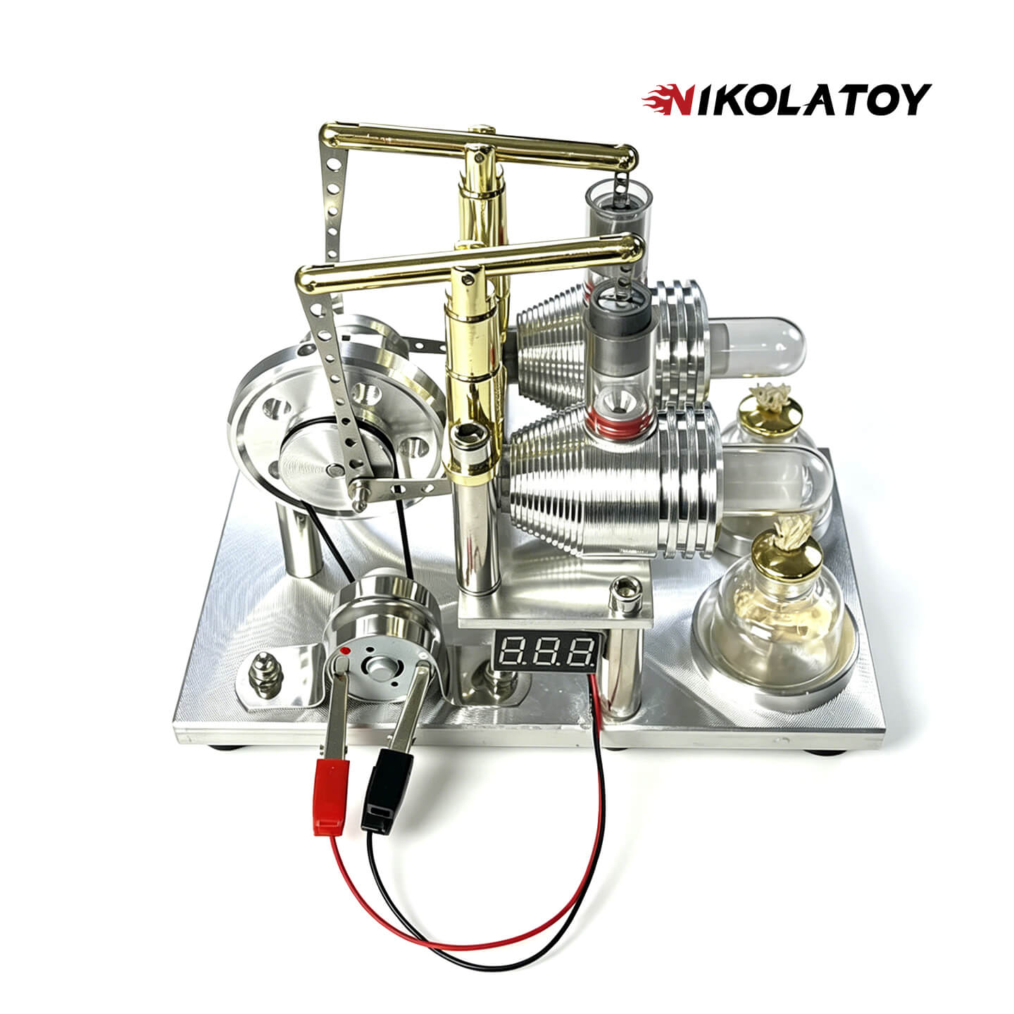Double Cylinder Stirling Model+Voltmeter