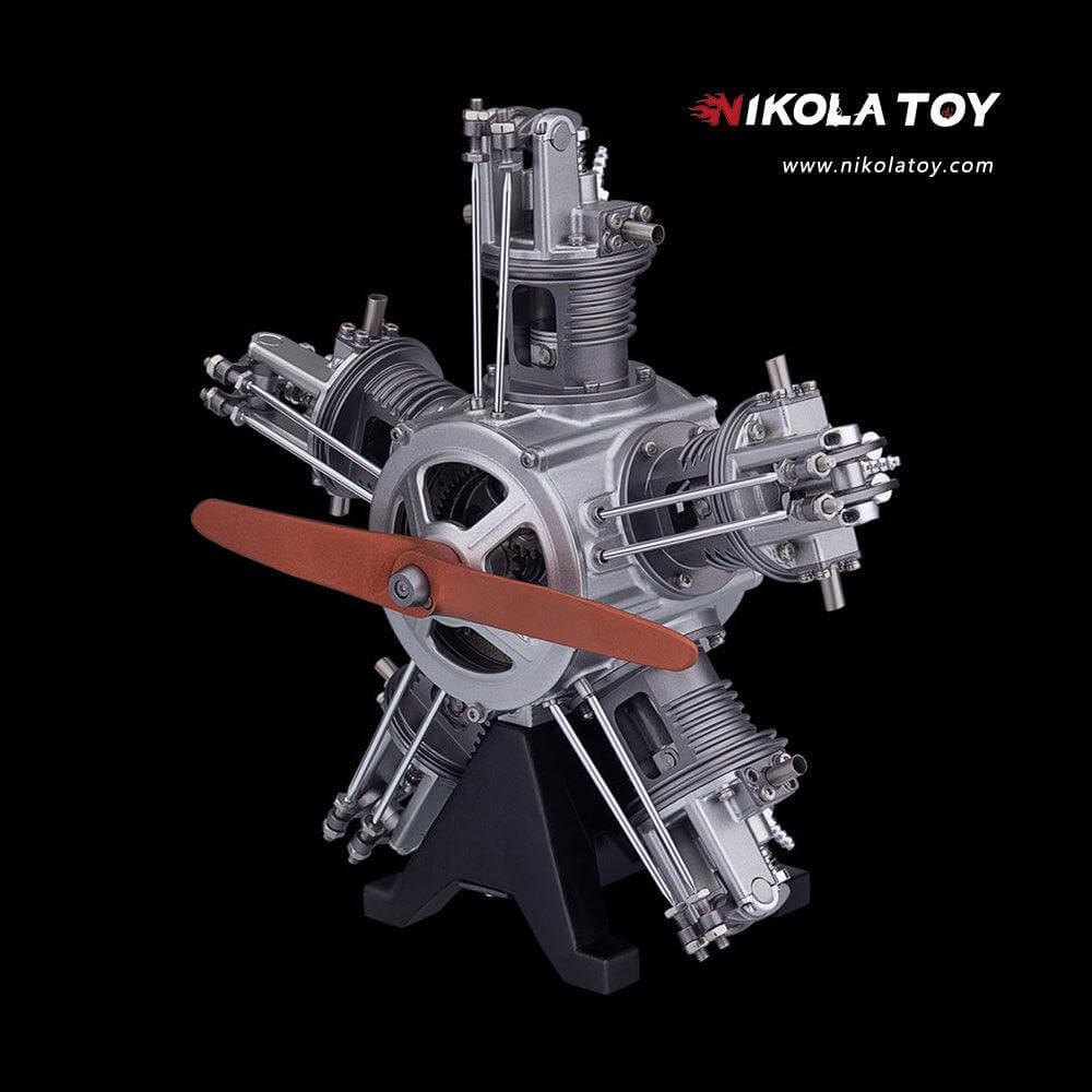 NIKOLATOY® Star shaped 5-cylinder engine model kits (250+Pcs)
