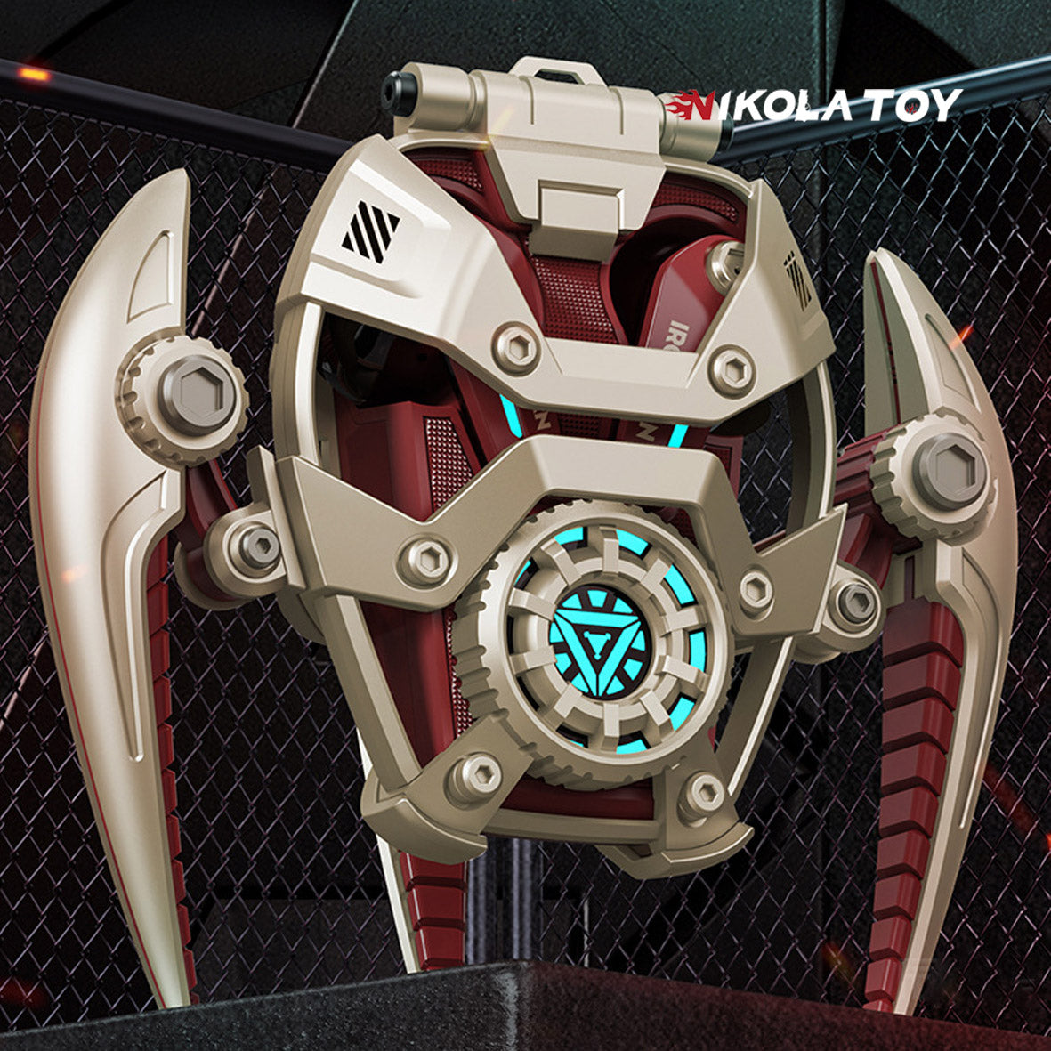 NIKOLATOY® & Marvel Iron Man Mech Bluetooth Noise cancelling Earphones