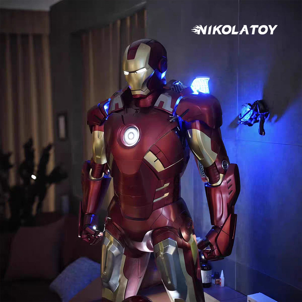 1:1 Full-Scale Iron Man Mark 7 LED Light-Up Sculpture