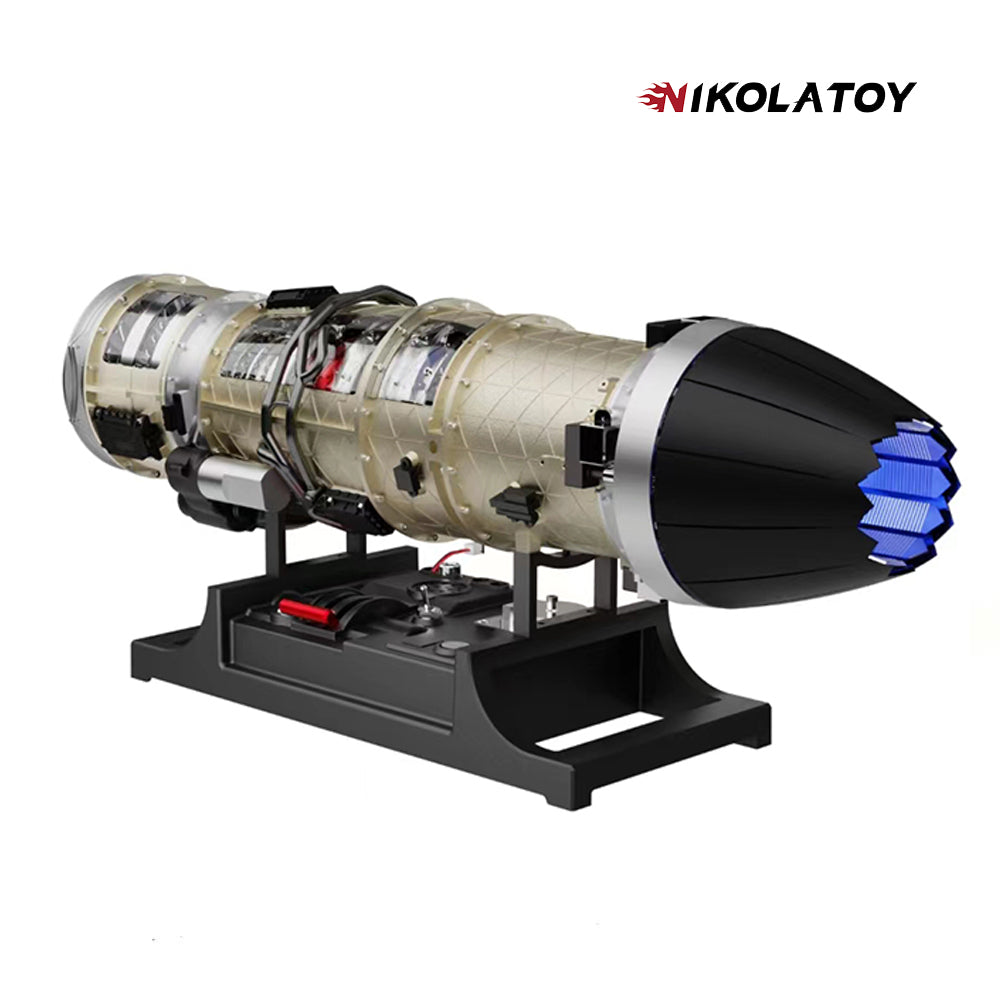 NIKOLATOY®Turbofan Engine Model Kit that Works F35 Military Fighter Jet Engine Kits 600+PCS