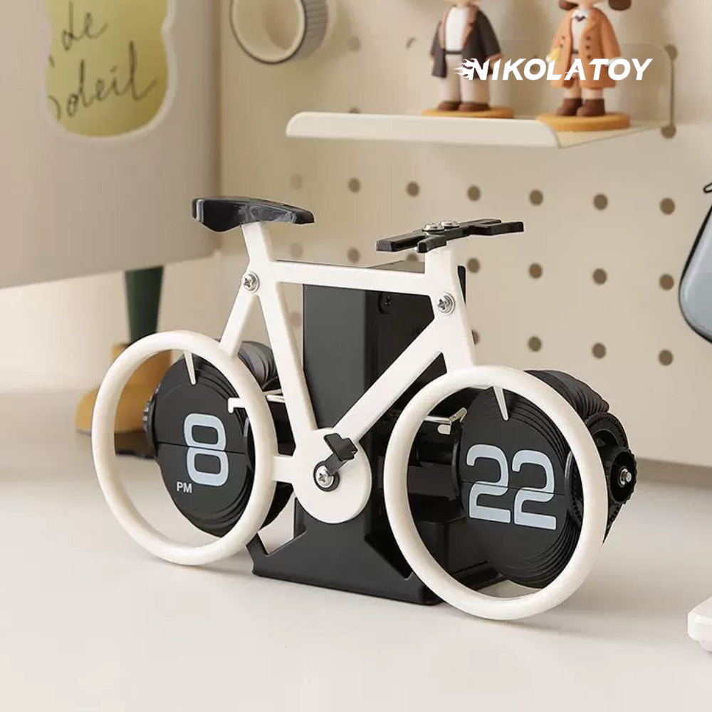 Creative Bicycle Automatic Page Turning Clock