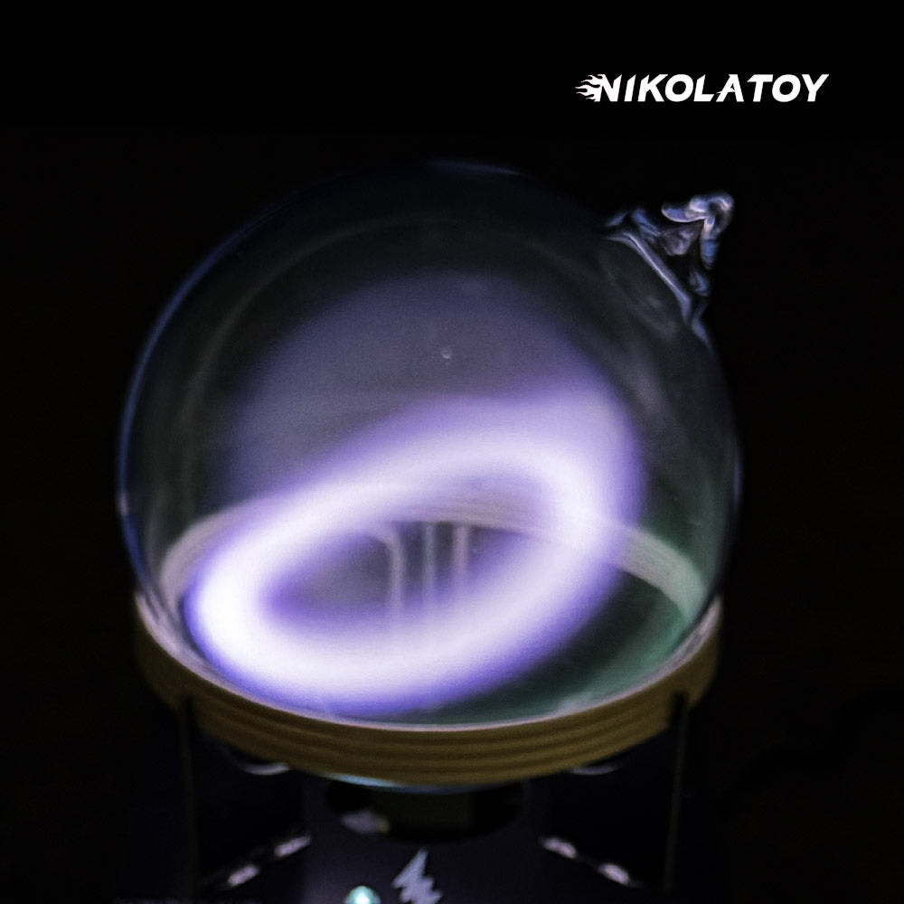 NIKOLATOY® Circular oscillation ion ring xenon glass sphere