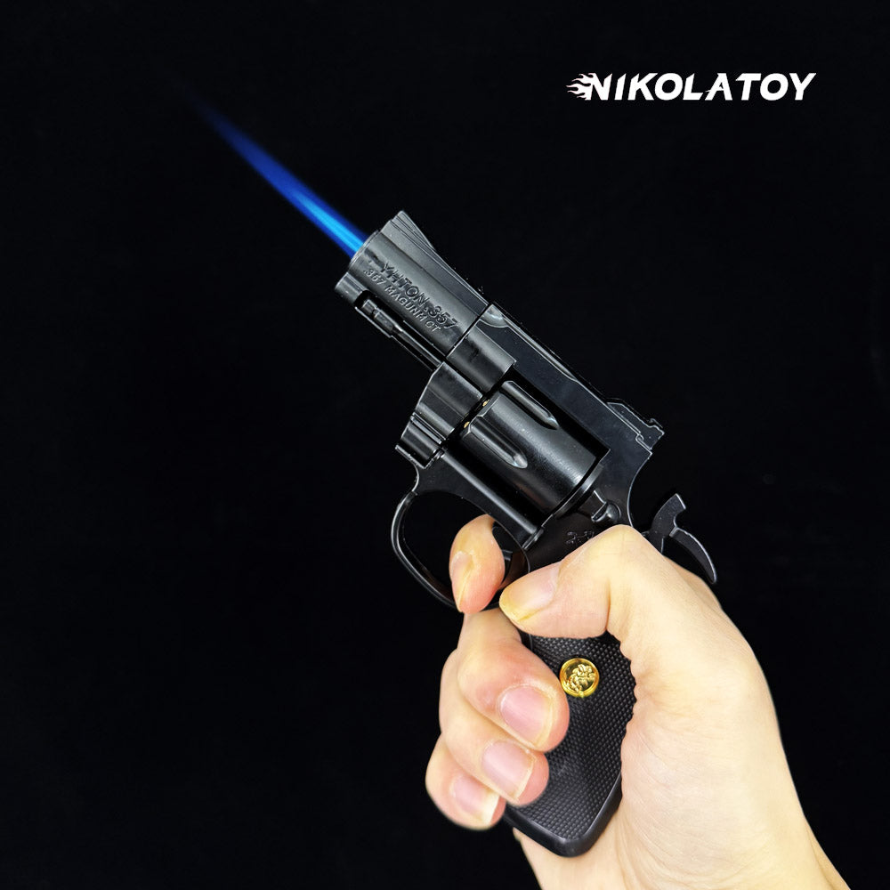 NIKOLATOY® New revolver lighter with 3 gun barrels