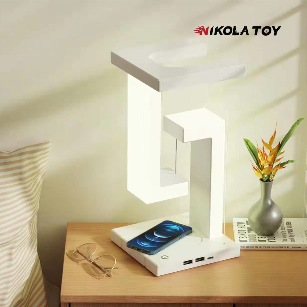 NIKOLATOY® tensegrity smart led desk lamp with wireless charger