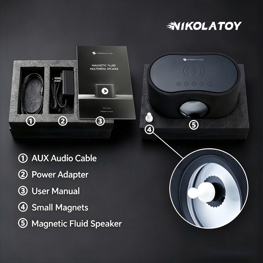 Magnetic Fluid Bluetooth Speaker with Wireless Charge Funcation