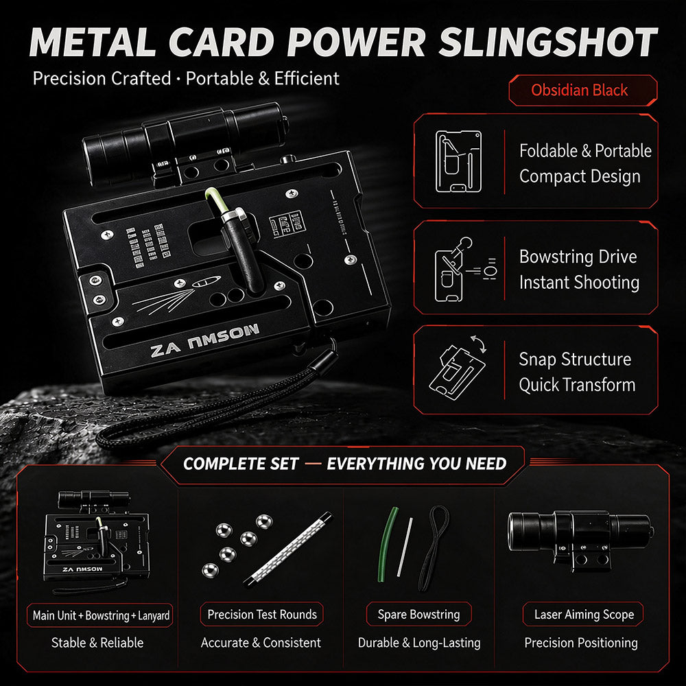 MOSHU V2 Tactical Pocket Folding Metal Slingshot