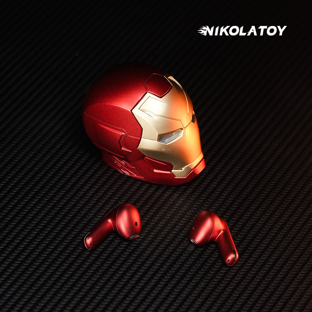 Iron Man Alloy Shell TWS Bluetooth Earbuds