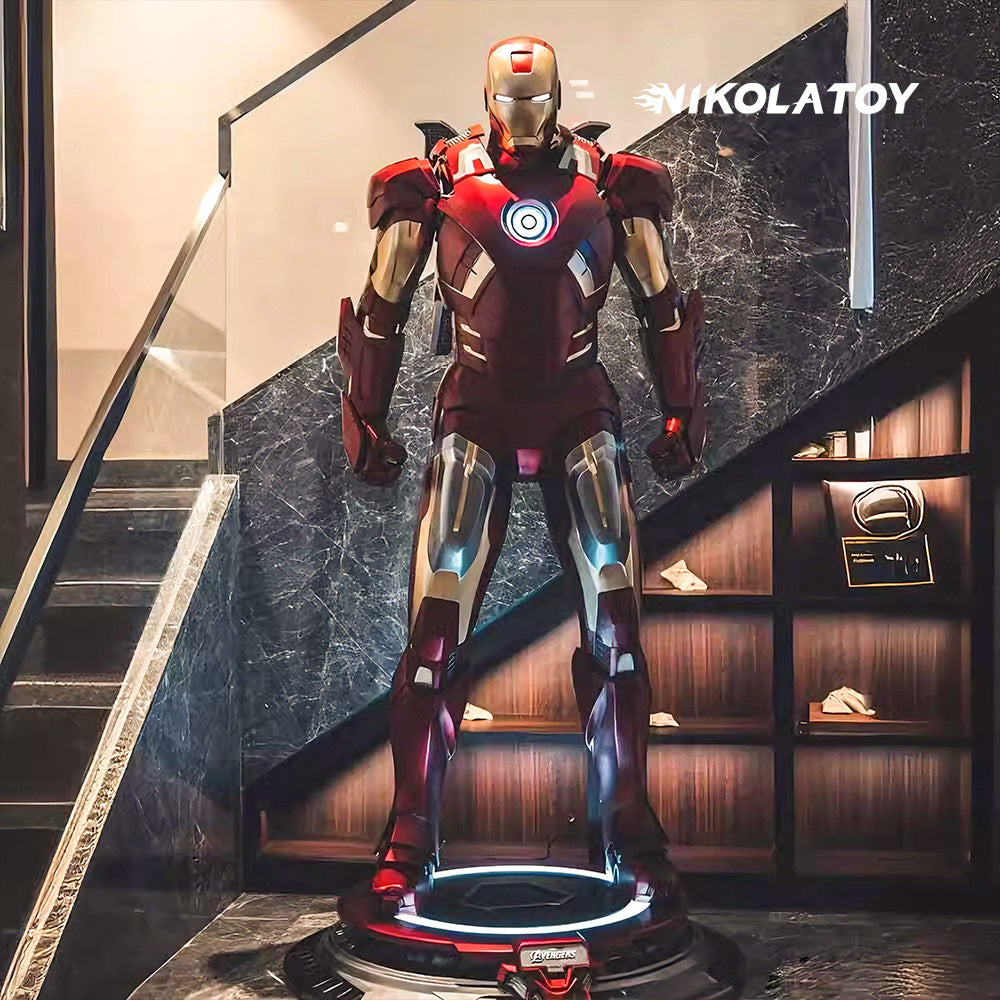 1:1 Full-Scale Iron Man Mark 7 LED Light-Up Sculpture