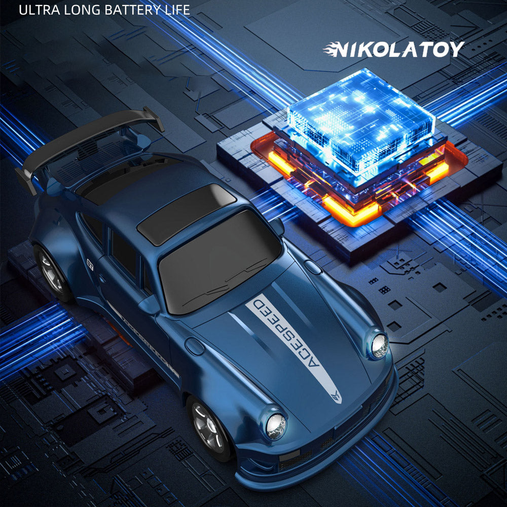 NIKOLATOY® Miniature 1/64 four-wheel drive remote control stunt drifting car - Porsche 911