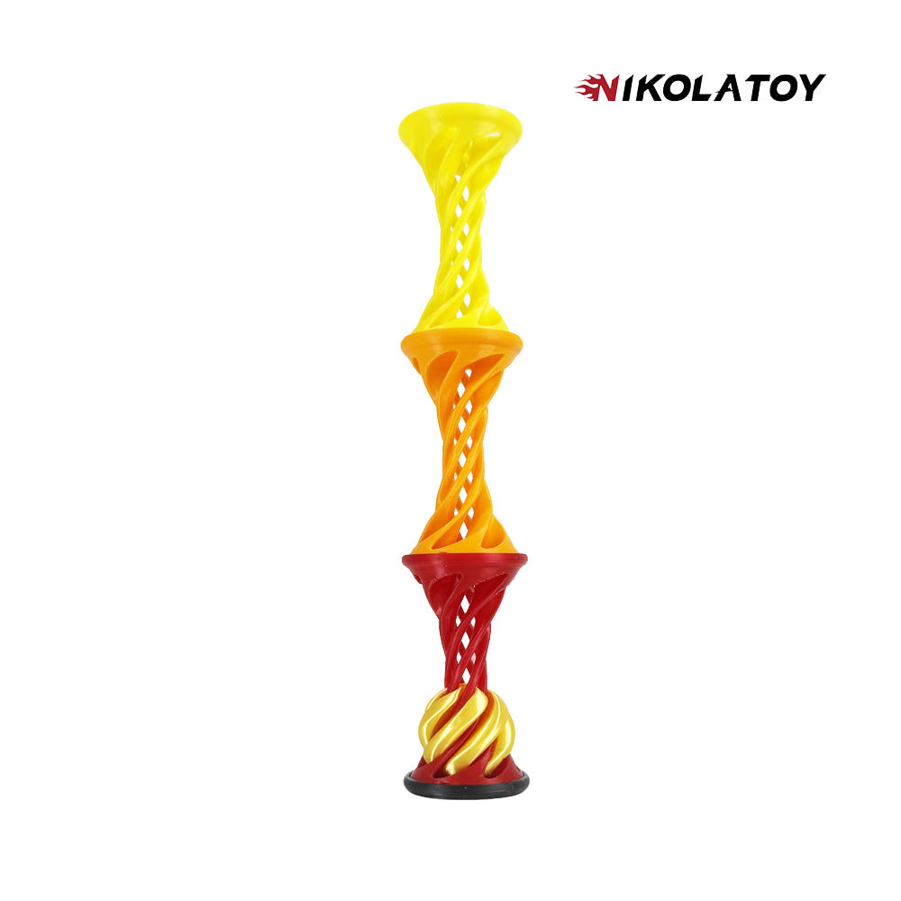 NIKOLATOY® 3D printed rainbow spiral ejection decompression ball