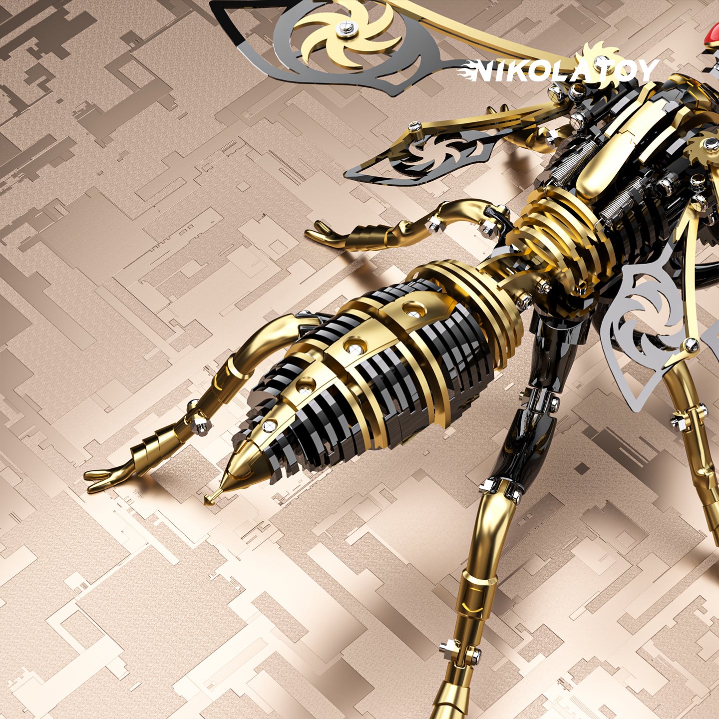 NIKOLATOY® Mechanical species - Bumblebee (3D metal puzzle)