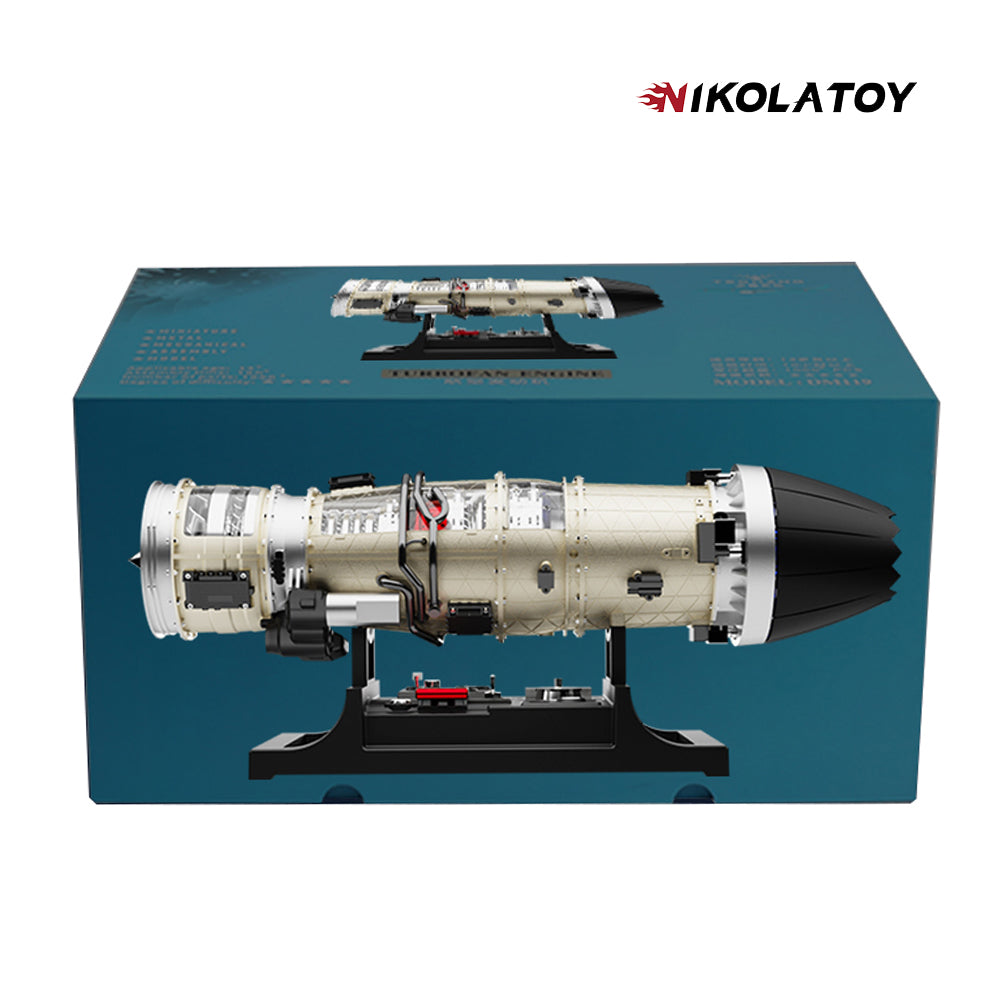 NIKOLATOY®Turbofan Engine Model Kit that Works F35 Military Fighter Jet Engine Kits 600+PCS