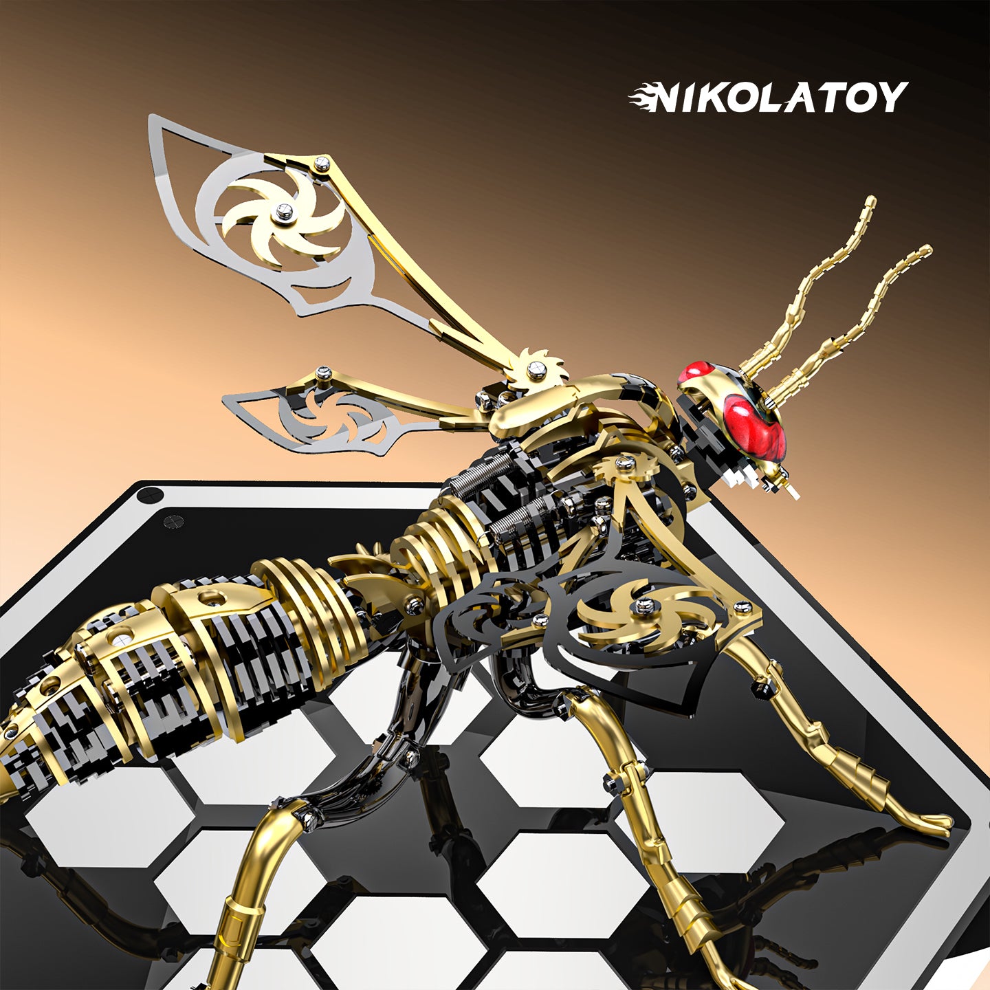 NIKOLATOY® Mechanical species - Bumblebee (3D metal puzzle)