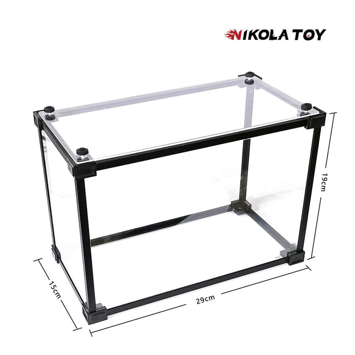 Alloy Frame High Transparent Dust Cover Storage Display Box