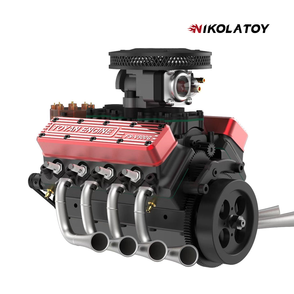 NikolaToy® Toyan V8 Engine FS-V800WGPC 28cc OHV Gasoline Engine Kit+Starter Kit