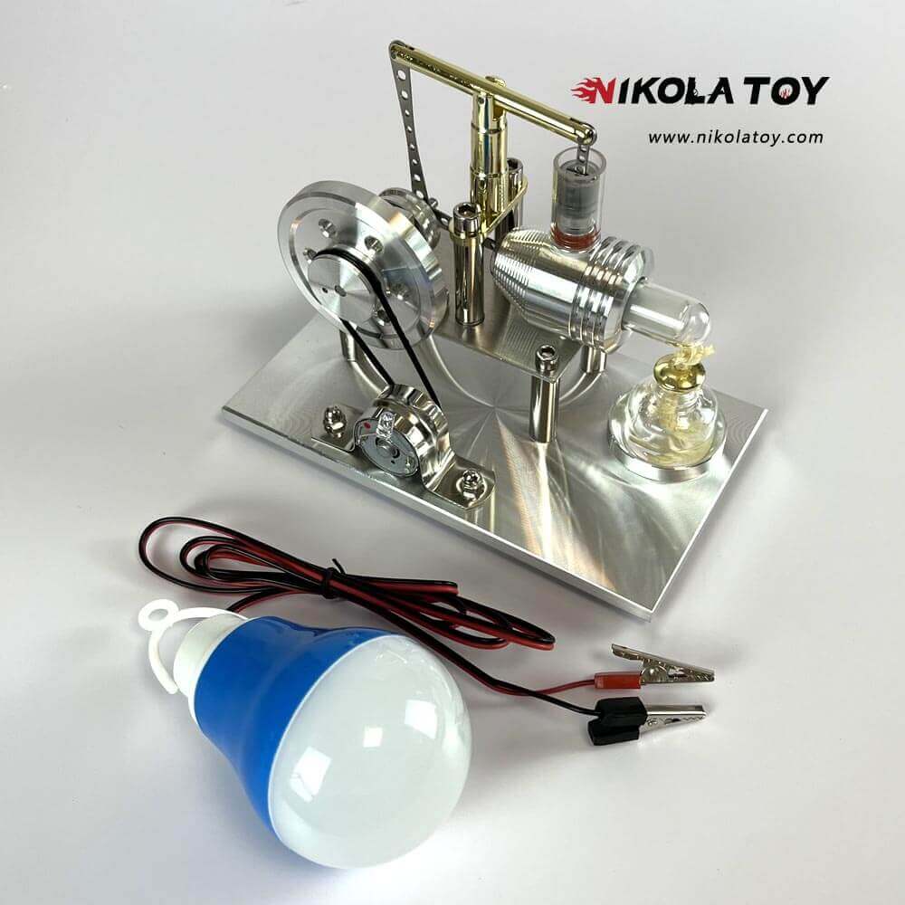 Alloy Stirling Engine+LED Lights