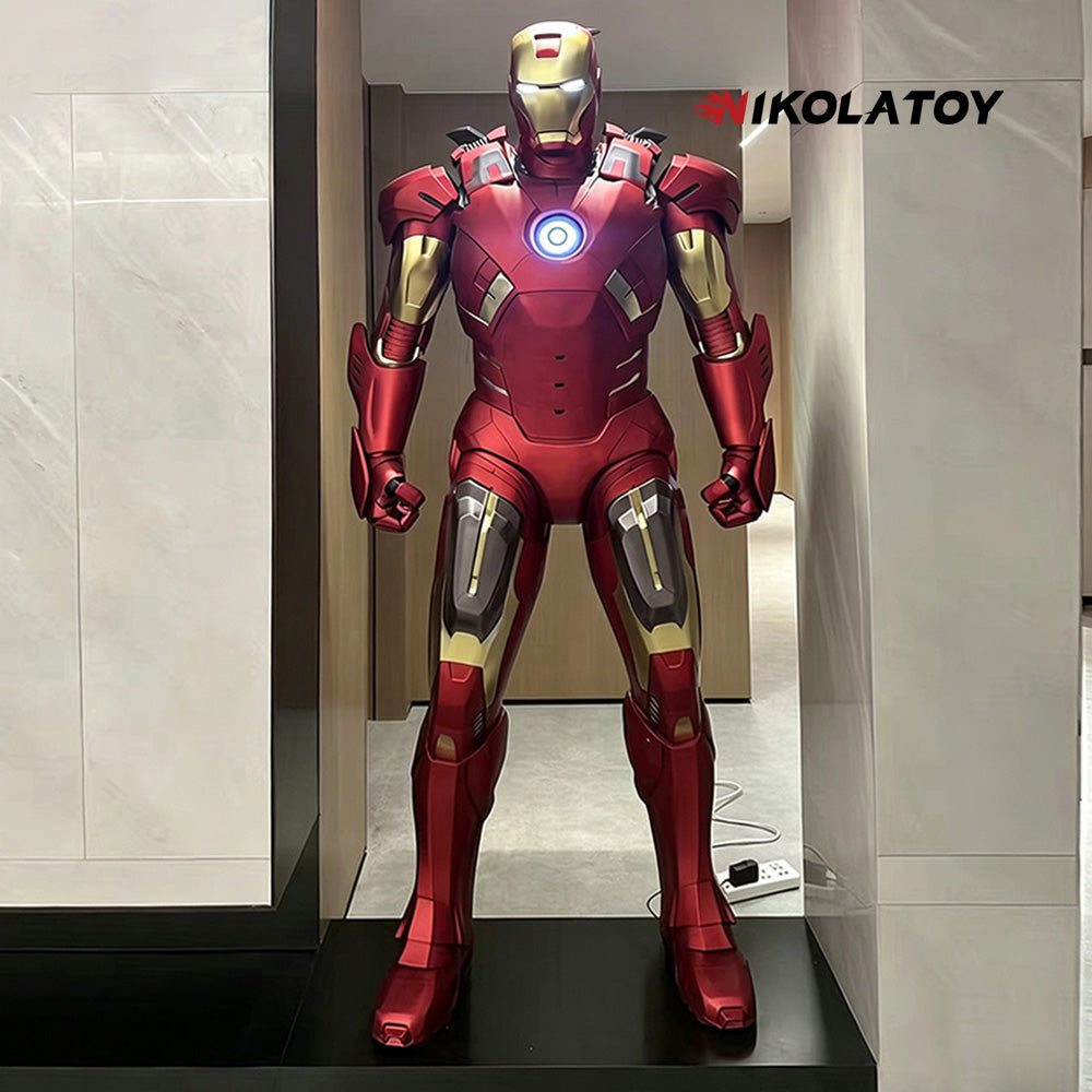 1:1 Full-Scale Iron Man Mark 7 LED Light-Up Sculpture