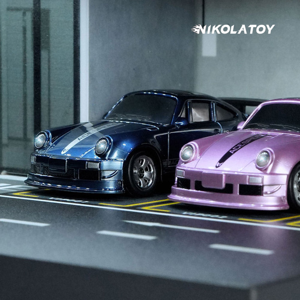 NIKOLATOY® Miniature 1/64 four-wheel drive remote control stunt drifting car - Porsche 911