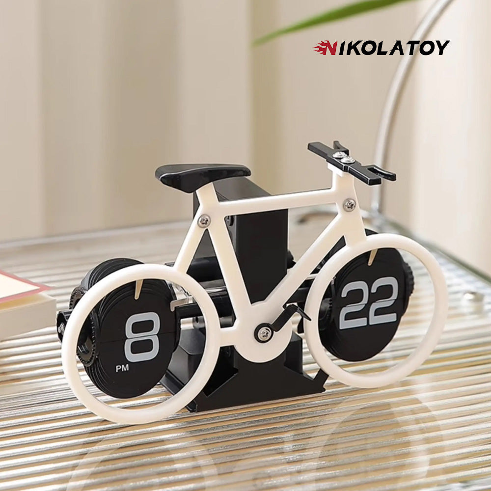 Creative Bicycle Automatic Page Turning Clock