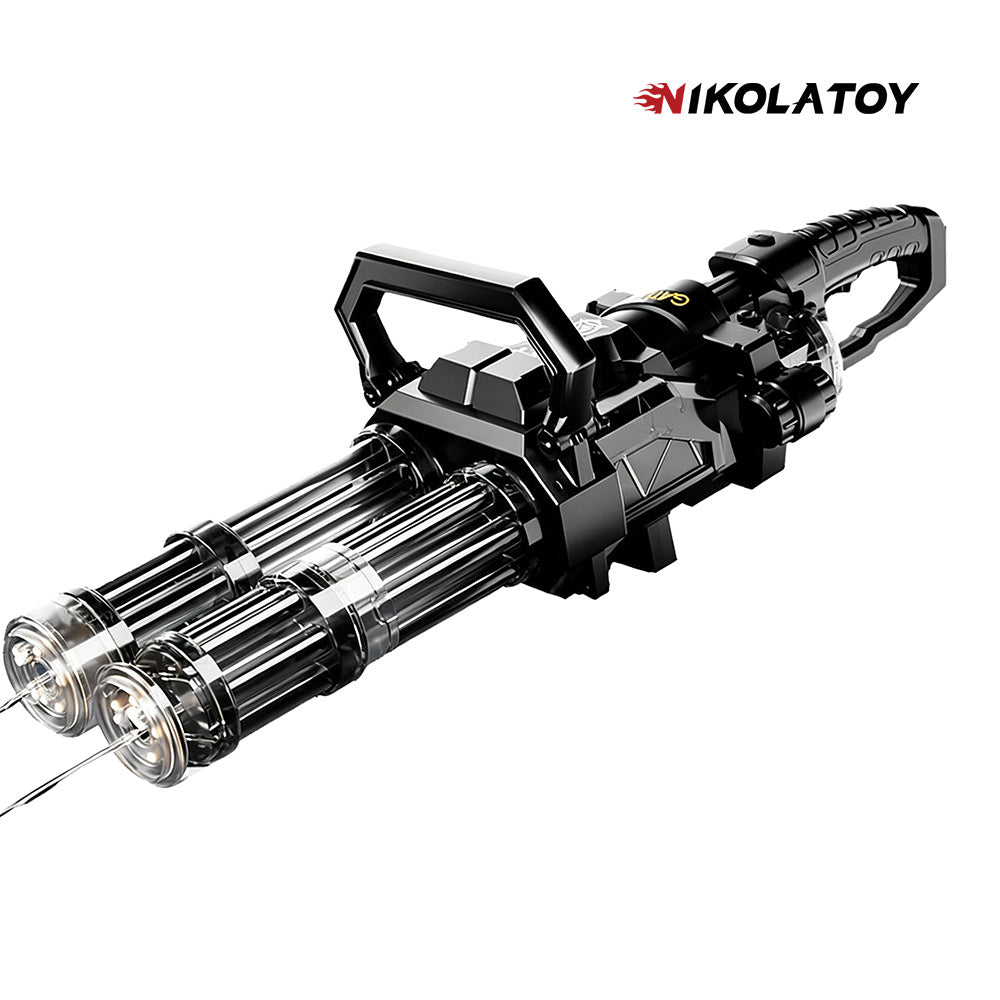 High Speed Shooting Dual Muzzle Gatling Water Gun Backpack (Muzzle LED – NIKOLATOY