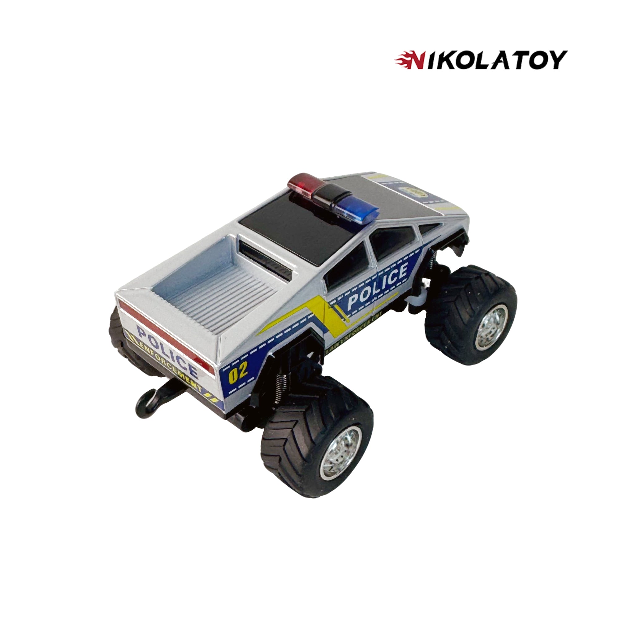 NIKOLATOY®1:64 Police Cybertruck Remote Control Car