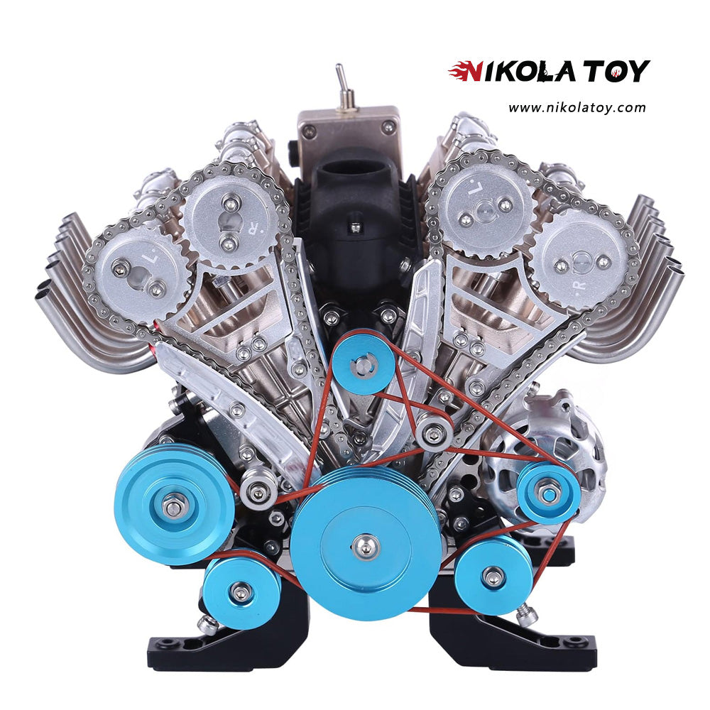 V8 Mechanical Metal Assembly DIY Car Engine Model Kit